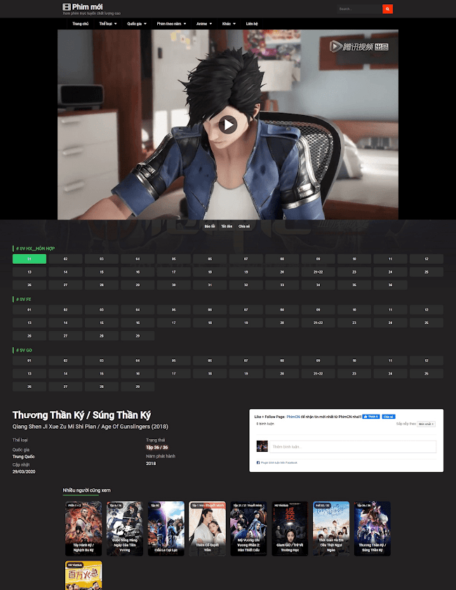 Giao diện web phim cao cấp 2021 Giao diện web phim cao cấp 2021